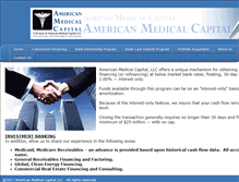 Tablet Screenshot of americanmedicalcapital.com